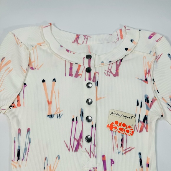 NWT New Free People Movement Women's Rally Printed Layer XS Ski Shirt Henely Top - Picture 6 of 7